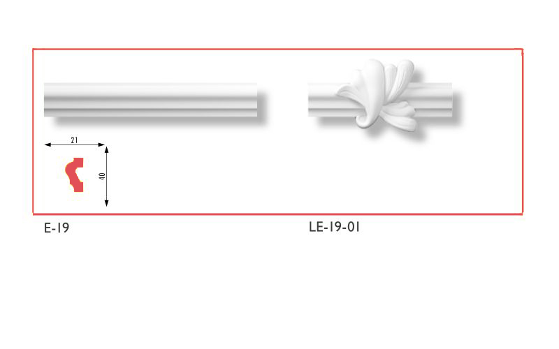 LE-19-01 polisztirol díszelem (4 db/csomag)