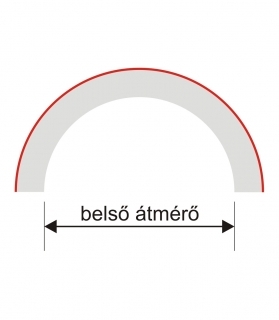 PO-12E felületkezelt sima féloszlop 25-29 cm