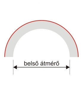 PO-12E felületkezelt sima féloszlop 25-29 cm