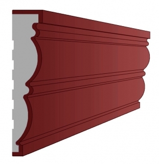 KL-174C kültéri felületkezelt díszléc 30x140 mm
