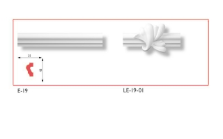 LE-19-01 polisztirol díszelem (4 db/csomag)