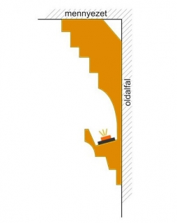 VL-3C polisztirol díszléc 55x160 mm